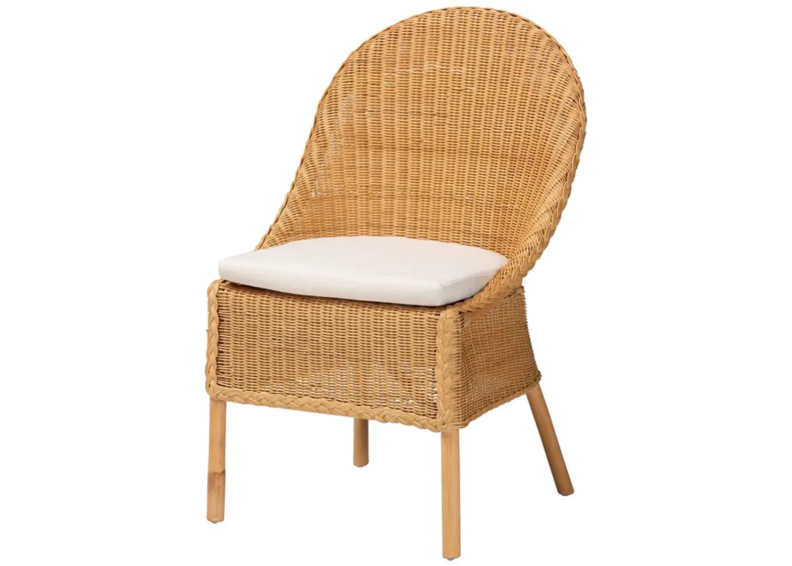 Bali & Pari Camelia Bohemian Light Honey Rattan Dining Chair