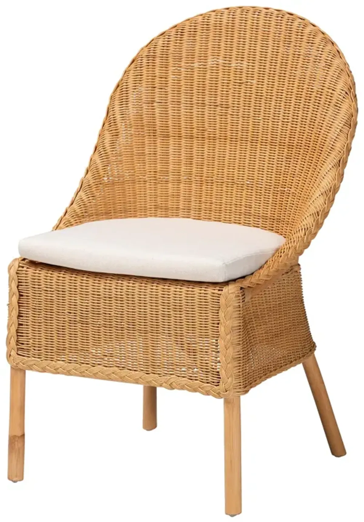 Bali & Pari Camelia Bohemian Light Honey Rattan Dining Chair