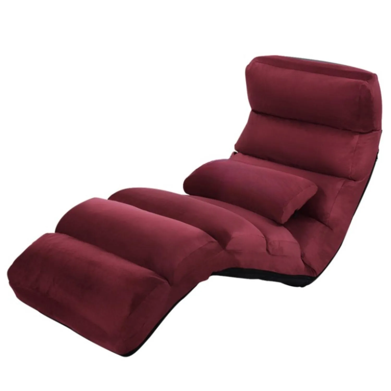 Hivvago Folding Lazy Sofa Chair Stylish Sofa Couch Beds Lounge Chair W/Pillow