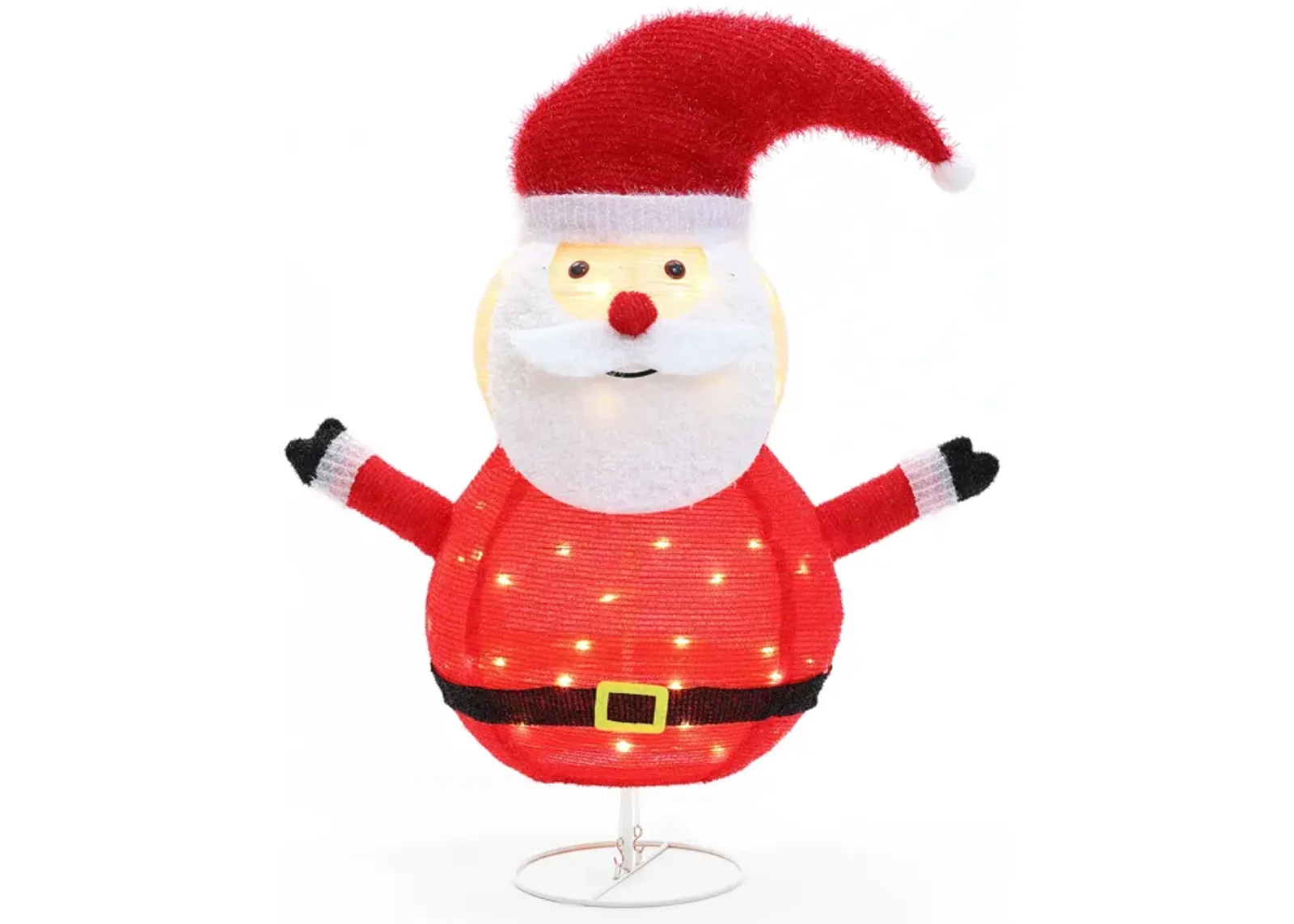 LuxenHome Santa Claus Lighted Globe 29.9-Inch Tall Indoor and Outdoor Holiday Decoration