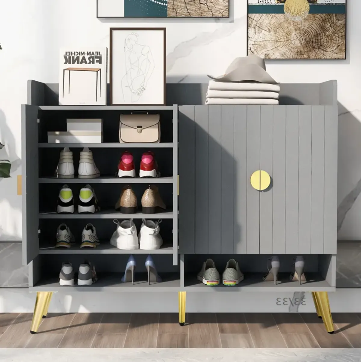 Merax Modern Wooden Shoes  Storage Cabinet