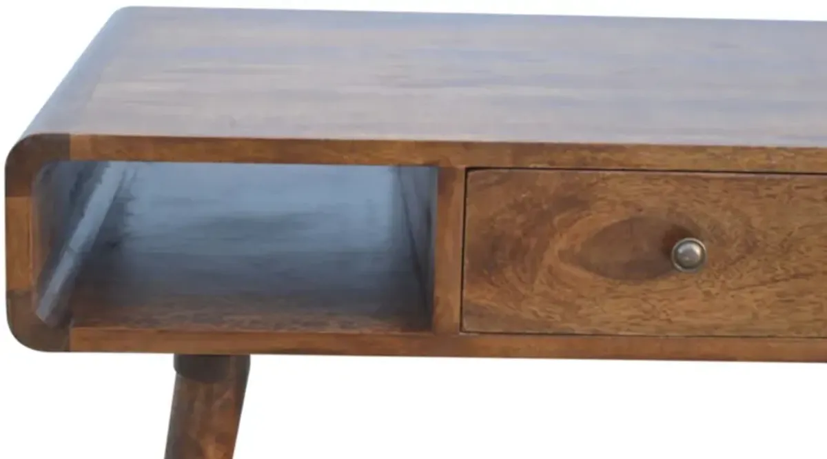 Curved Chestnut Coffee Table