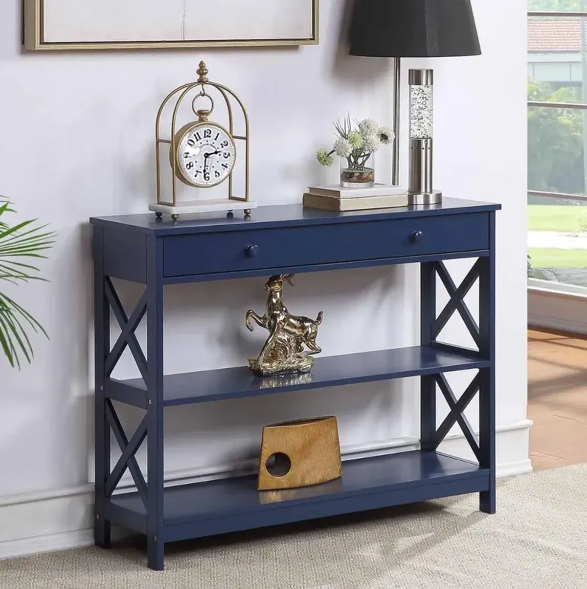 Convience Concept, Inc. Oxford 1 Drawer Console Table with Shelves