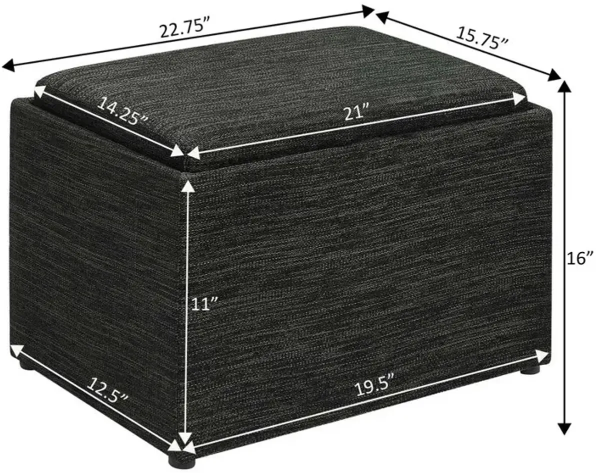 Convience Concept, Inc. Designs4Comfort Accent Storage Ottoman with Reversible Tray