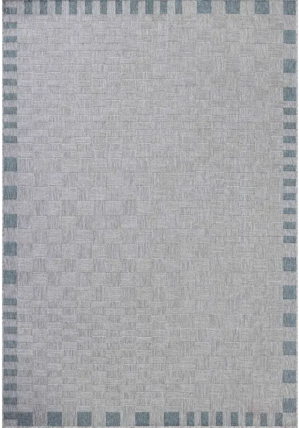 Topanga TOP07 Silver/Blue 7'10" x 10' Rug by Amber Lewis x Loloi
