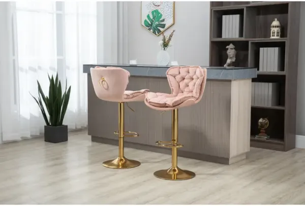 Bar Stools With Back And Footrest Counter Height Dining Chairs Set of 2