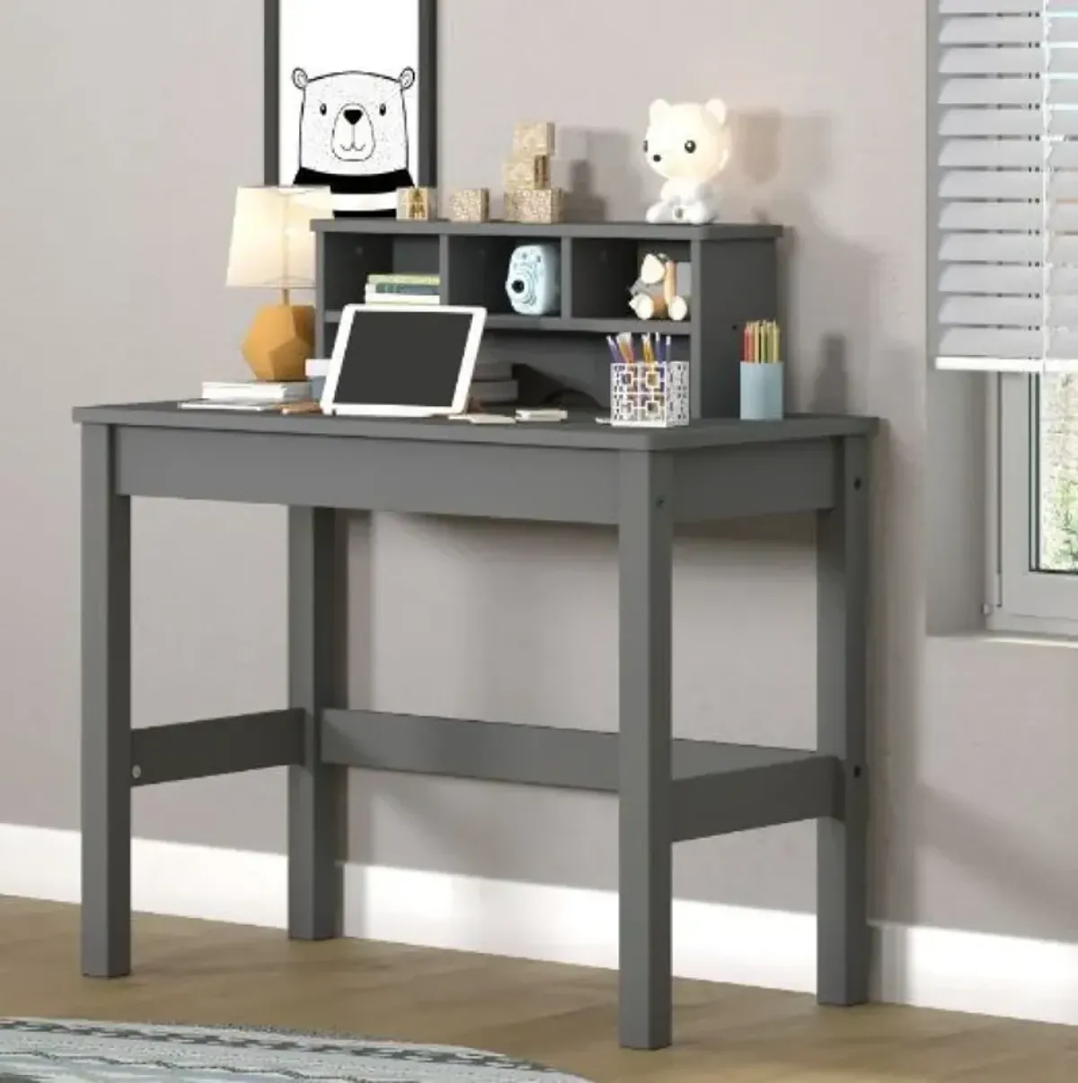 Logan Writing Desk, Gray Finish 92995