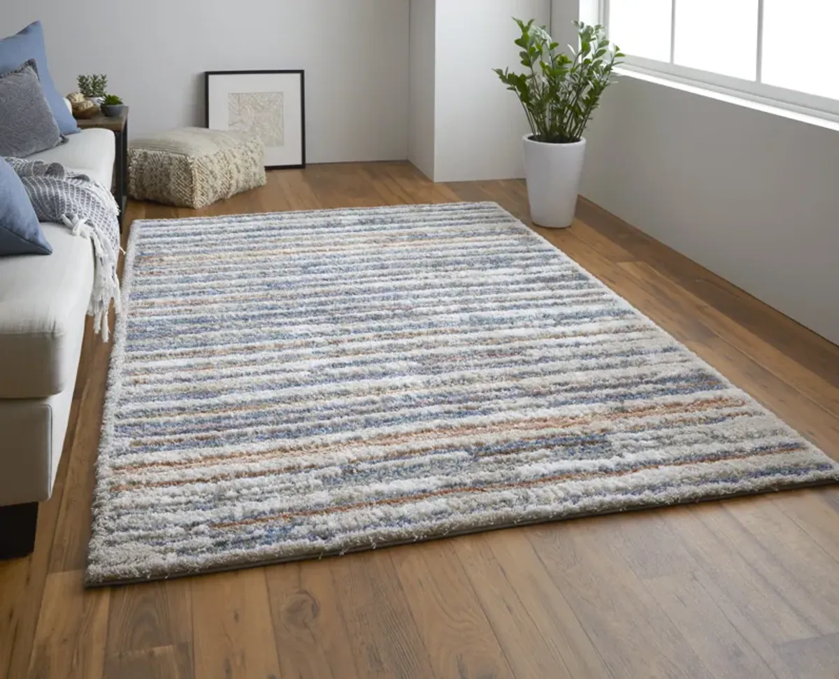 Mynka 39IEF Ivory/Blue/Orange 2' x 3' Rug