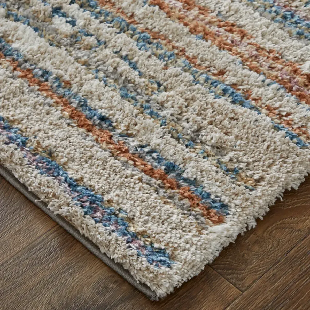 Mynka 39IEF Ivory/Blue/Orange 2' x 3' Rug