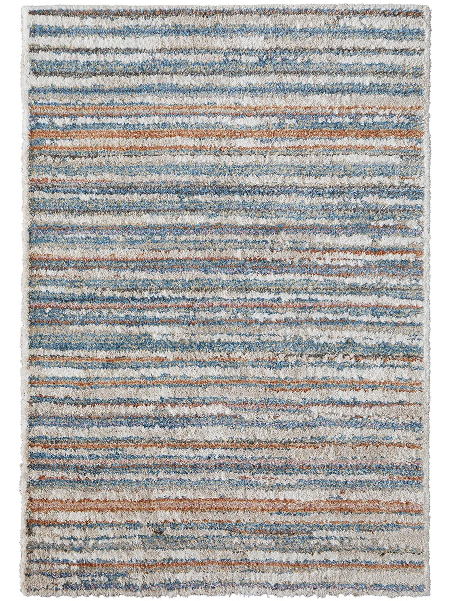 Mynka 39IEF Ivory/Blue/Orange 2' x 3' Rug