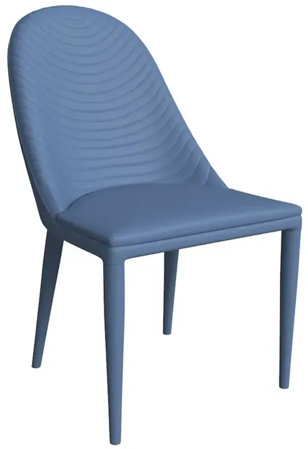 LeisureMod Seville Collection Modern Dining Chair in Navy Blue