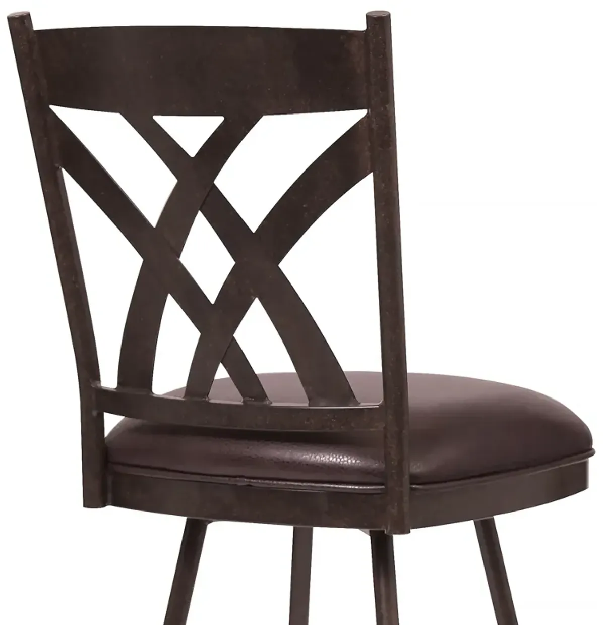 Dover  Counter Height Barstool in Auburn Bay and Brown Faux Leather