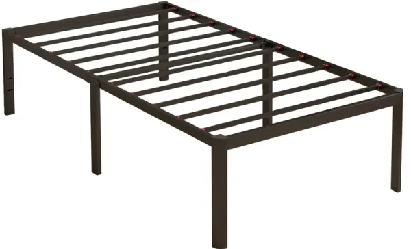 Sturdy Metal Bed Frame with Rounded Corners and Ample Under-bed Storage
