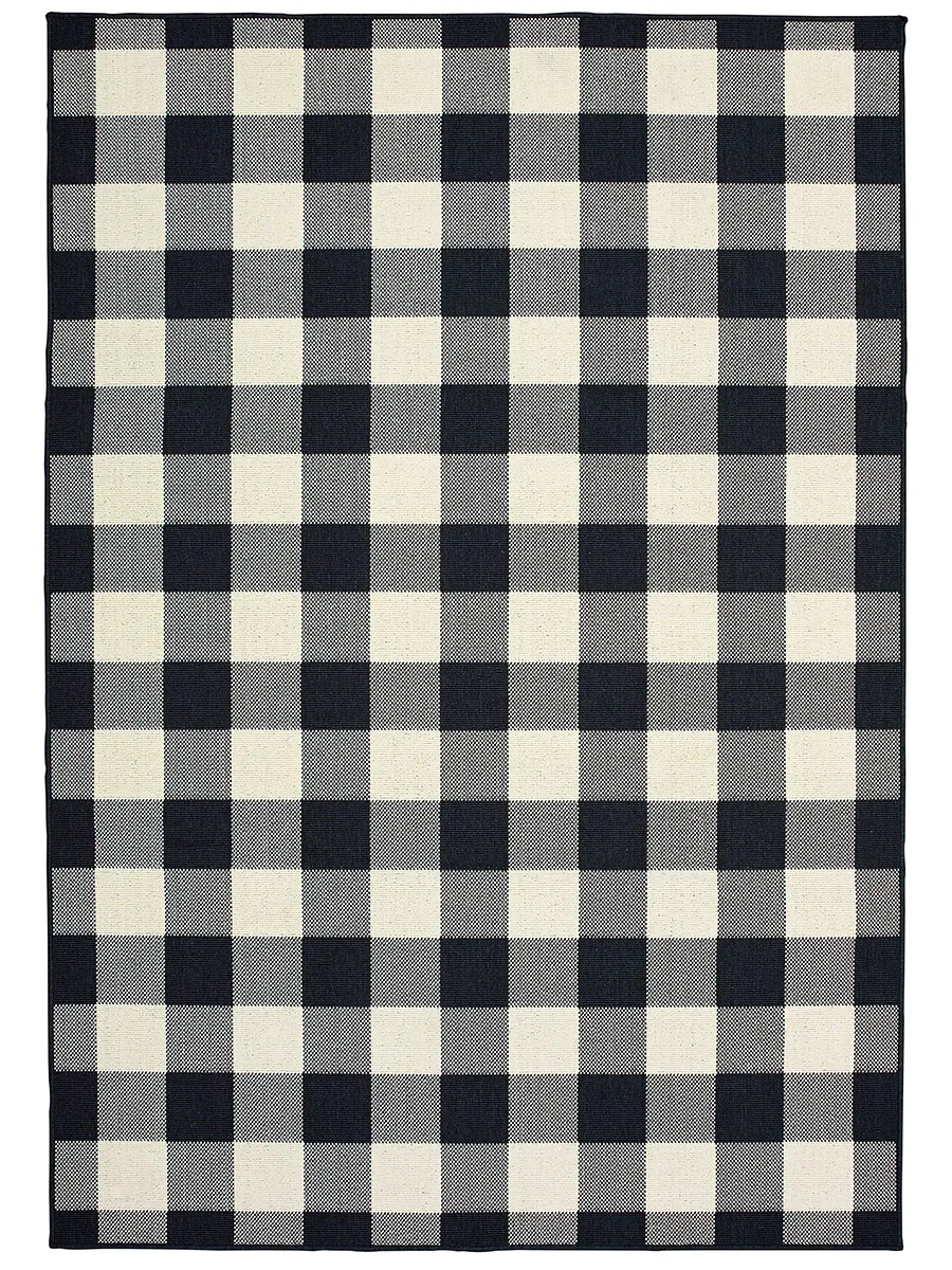 Marina 2'3" x 7'6" Black Rug