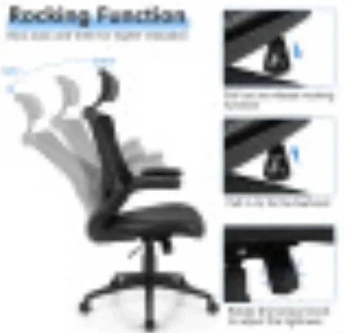 Hivvago High-Back Executive Chair with Adjustable Lumbar Support and Headrest