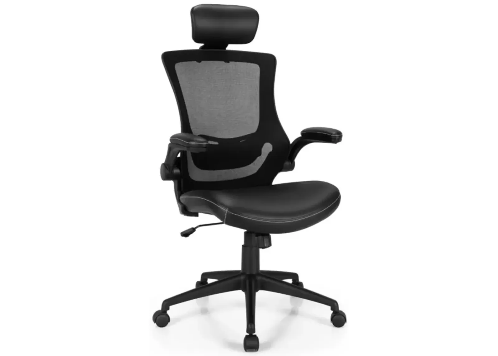 Hivvago High-Back Executive Chair with Adjustable Lumbar Support and Headrest