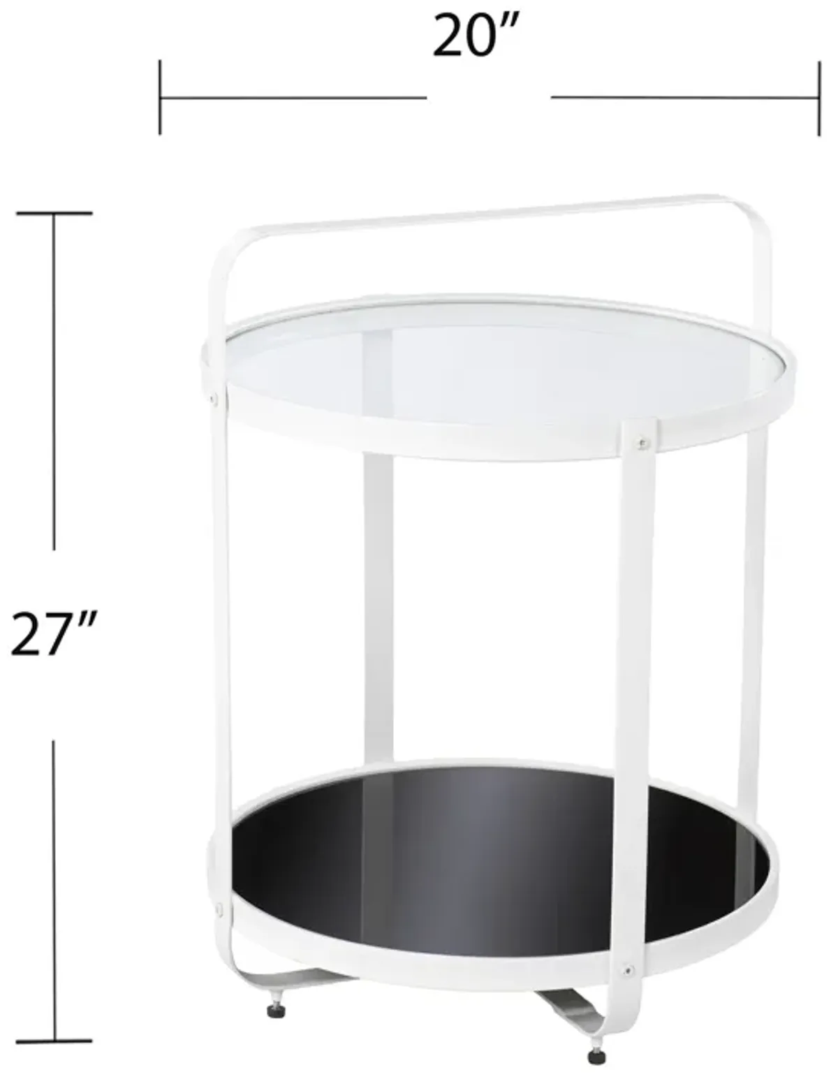 Vimmerly Glass-Top End Table