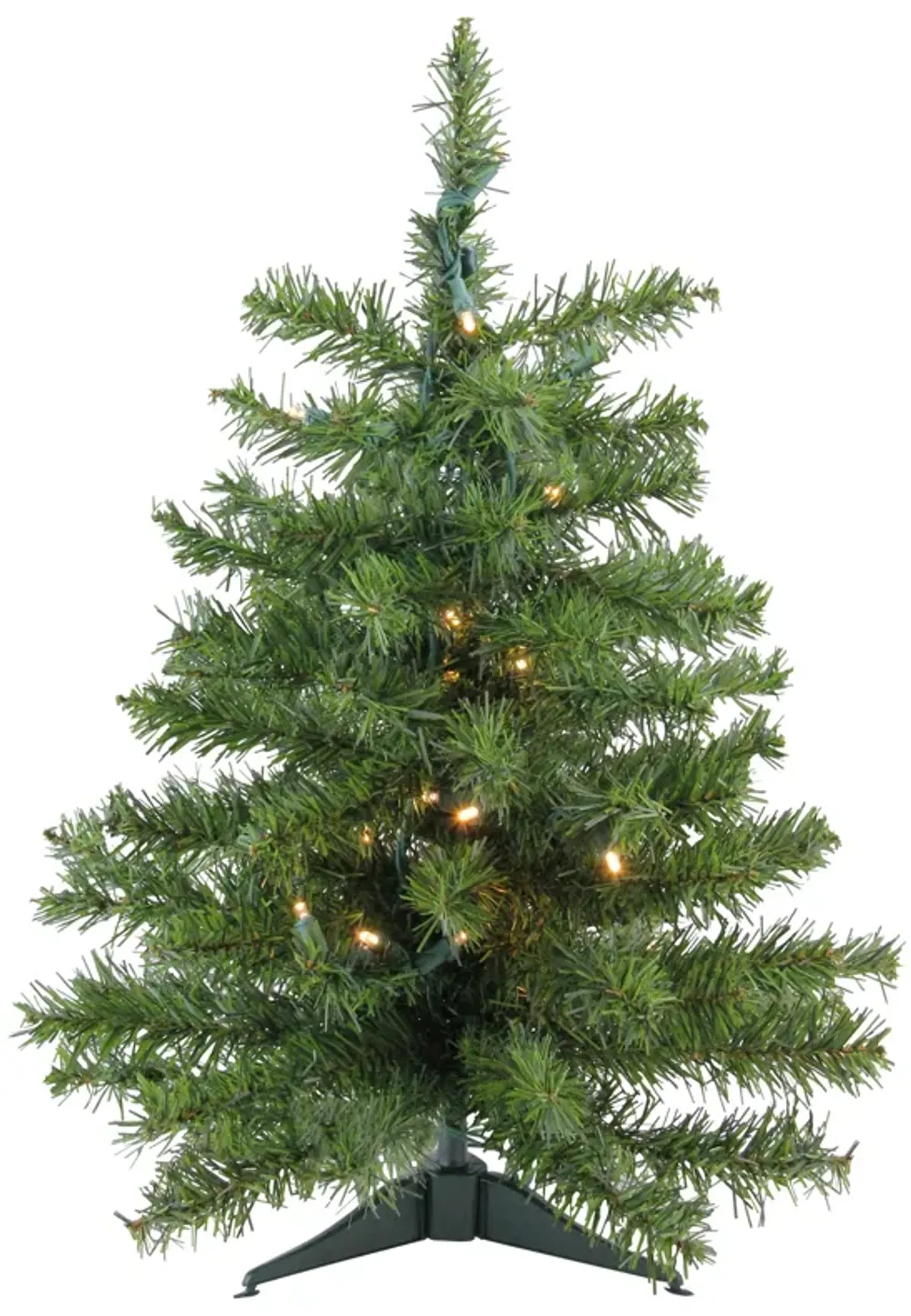 2' Pre-Lit Medium Canadian Pine Artificial Christmas Tree - Warm Clear Lights