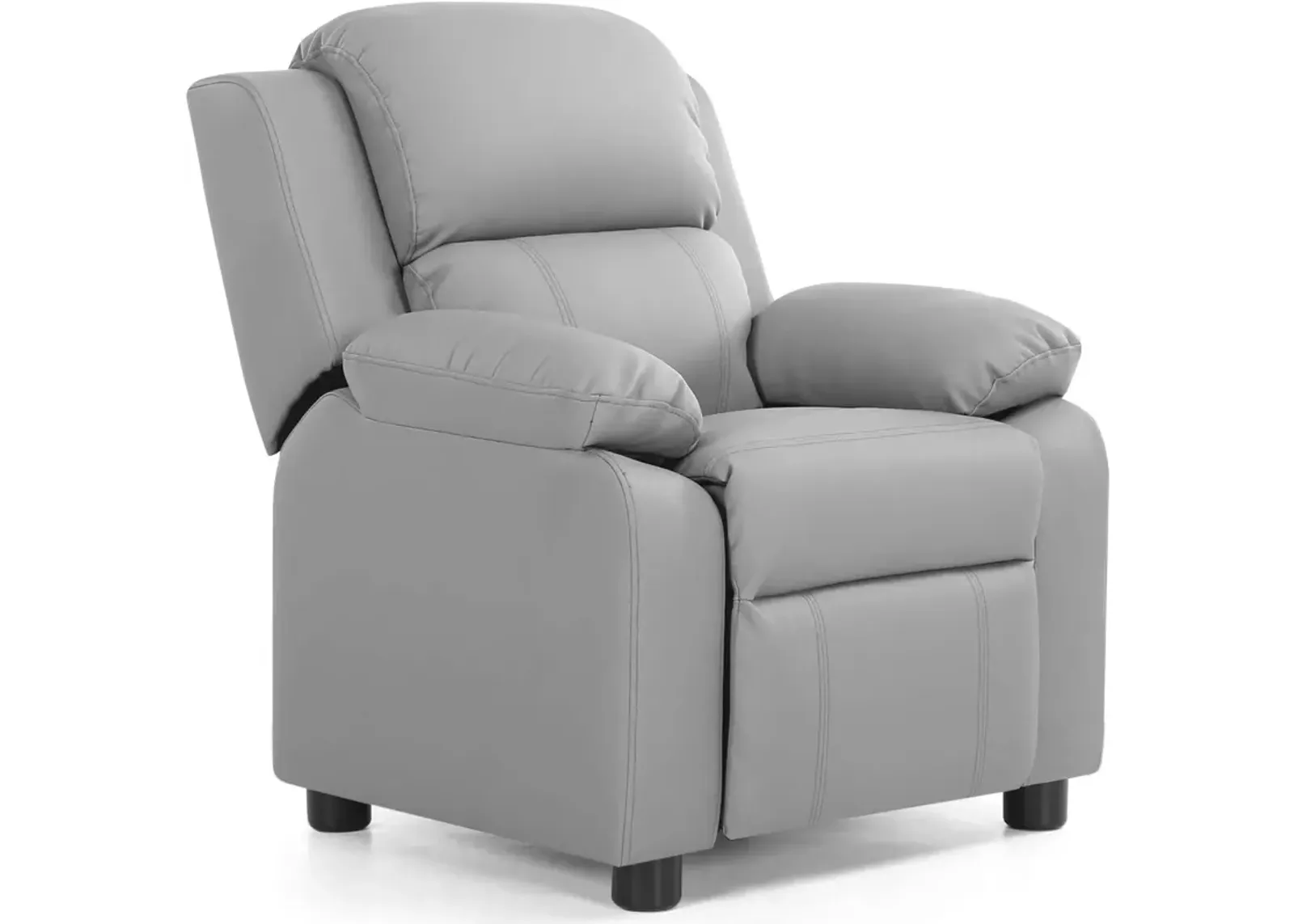 Kids Deluxe Headrest  Recliner Sofa Chair with Storage Arms