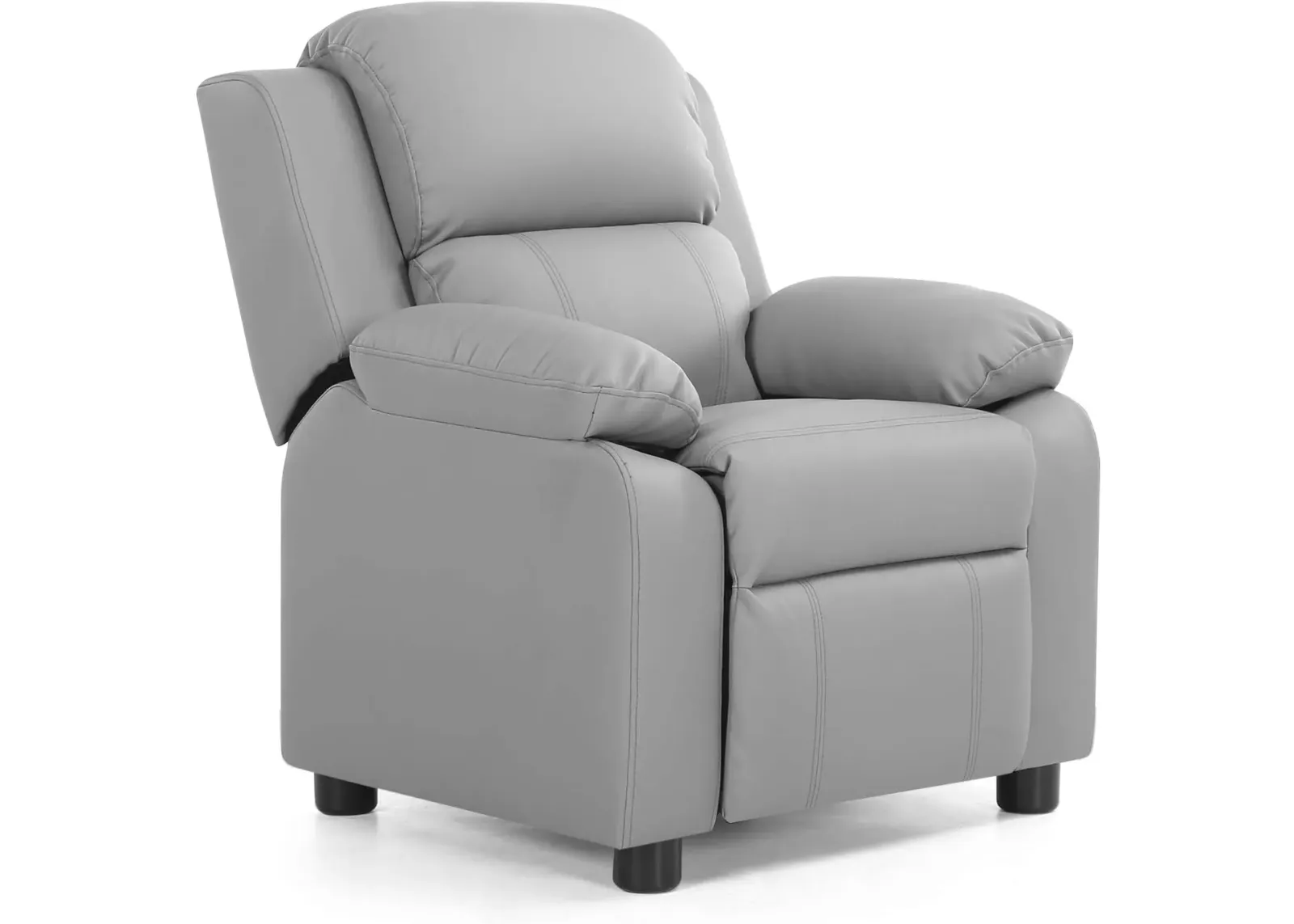 Kids Deluxe Headrest  Recliner Sofa Chair with Storage Arms