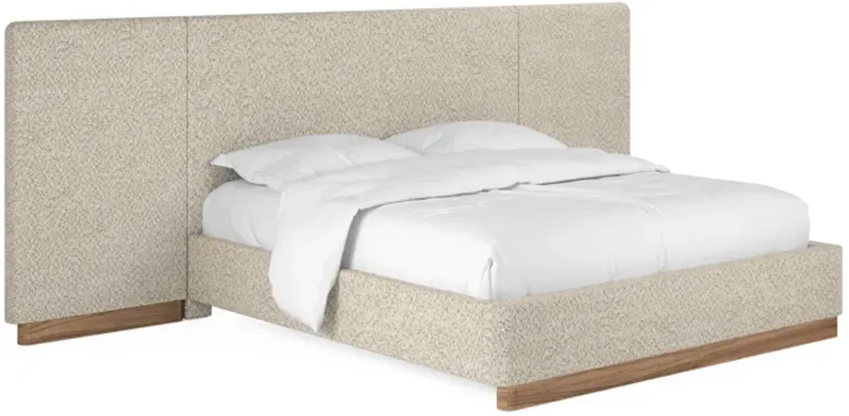 Portico King Upholstered Bed with End Panel