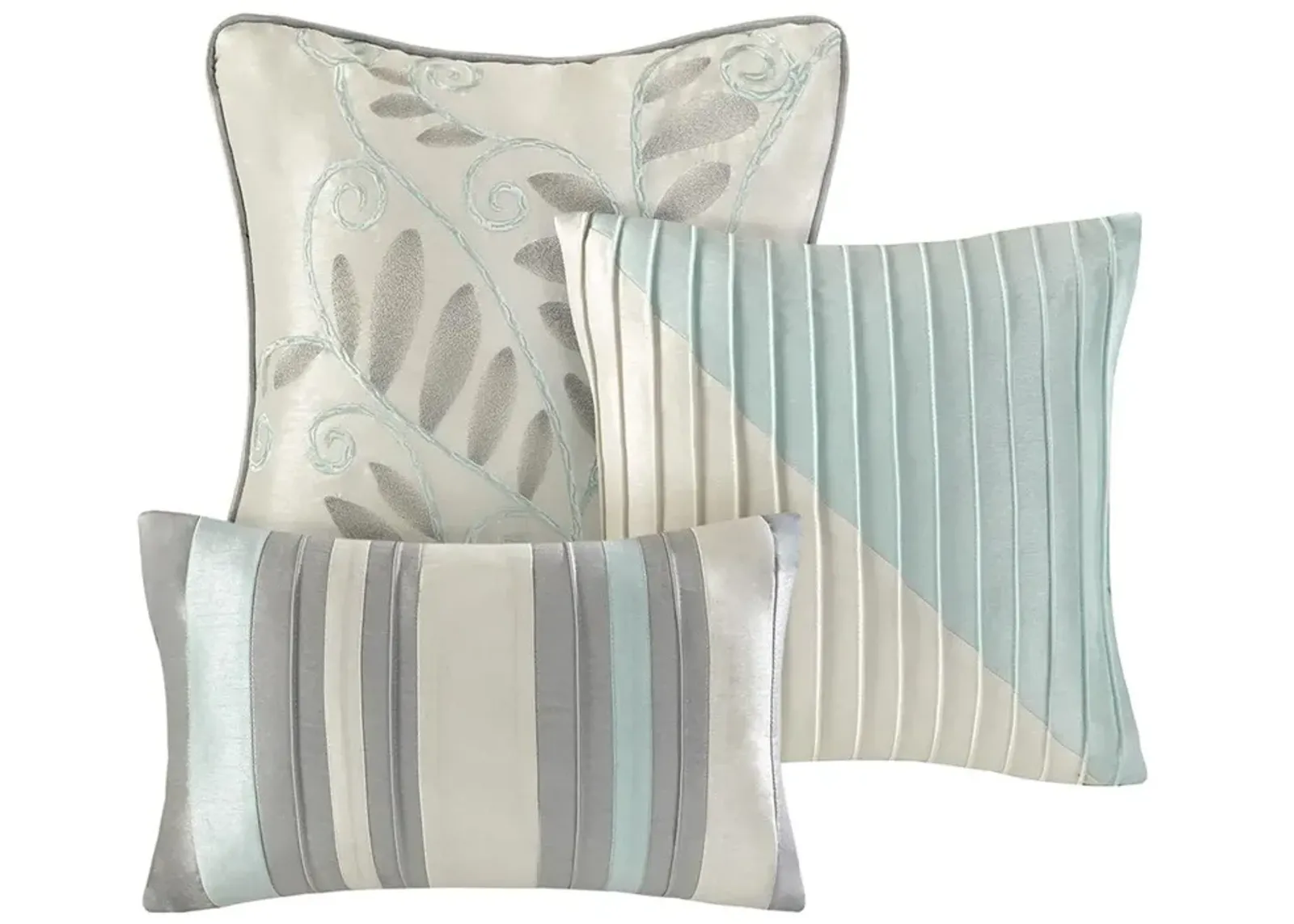 Belen Kox Aqua Pleated Comforter Set, Belen Kox