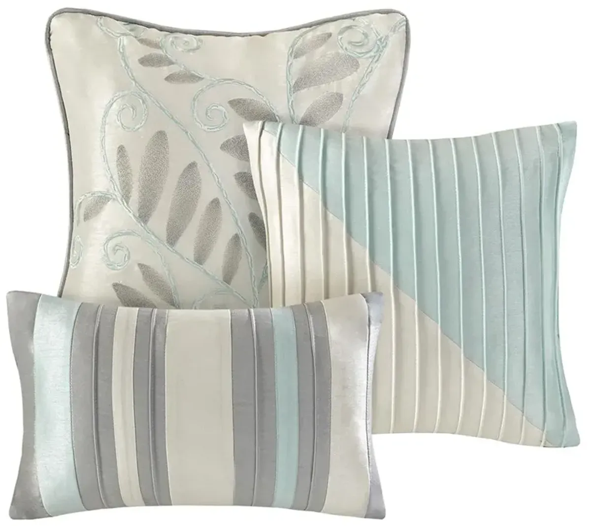 Belen Kox Aqua Pleated Comforter Set, Belen Kox