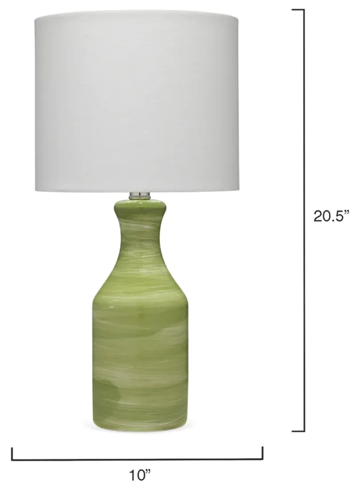 Bungalow Ceramic Table Lamp, Green