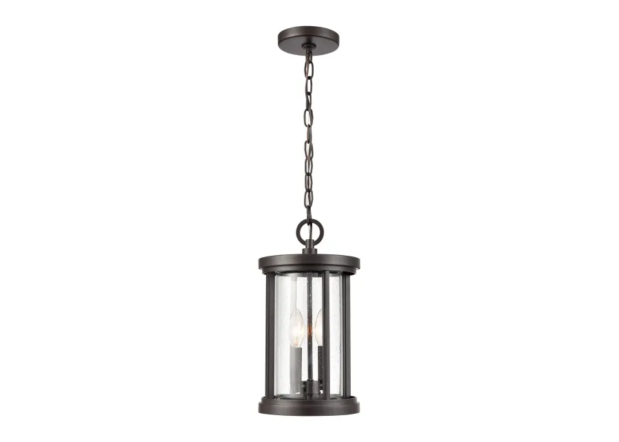 Brison 8'' Wide 2-Light Bronze Outdoor Pendant