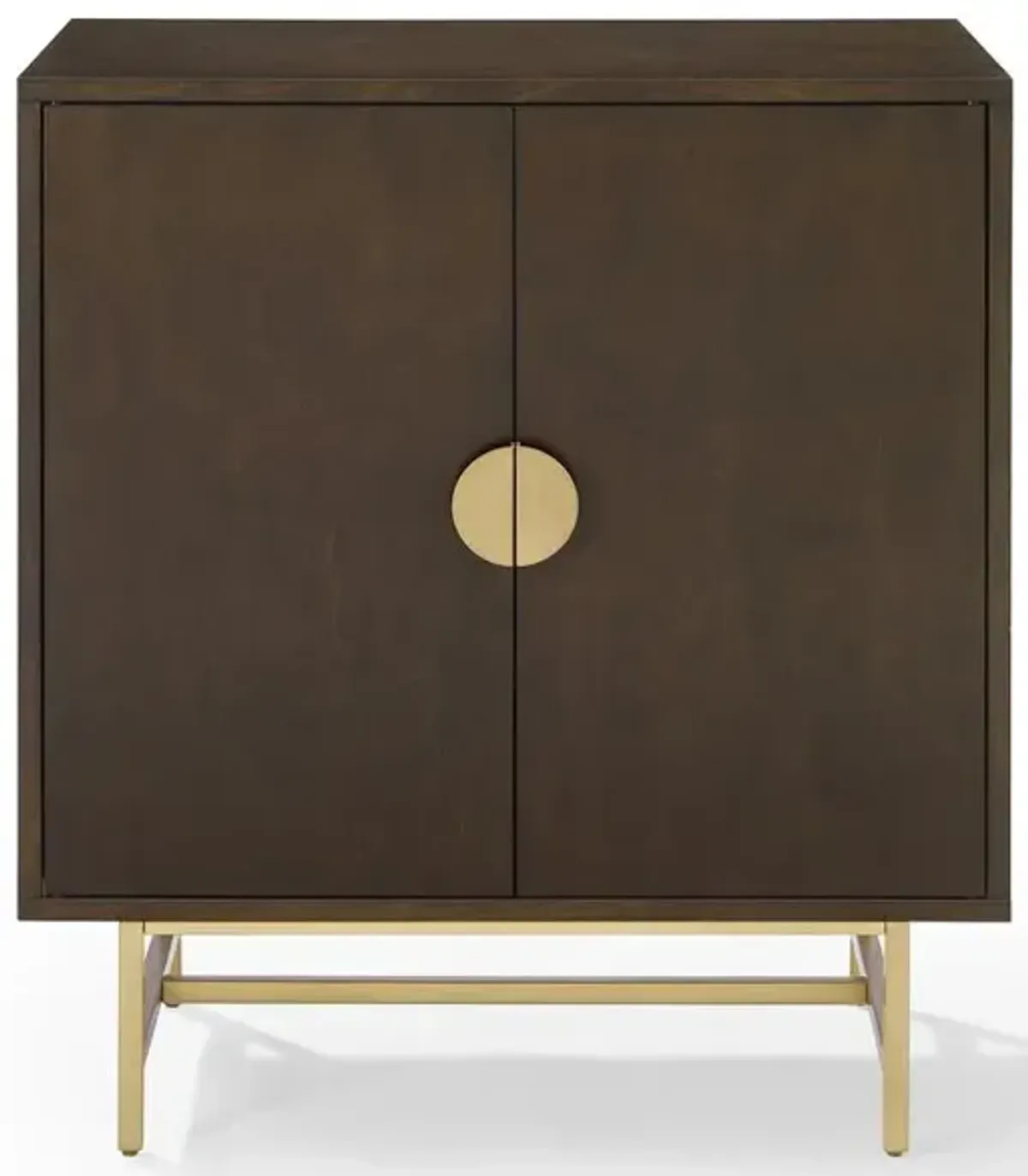 Crosley Furniture Blair Bar Cabinet Dark Brown/Gold