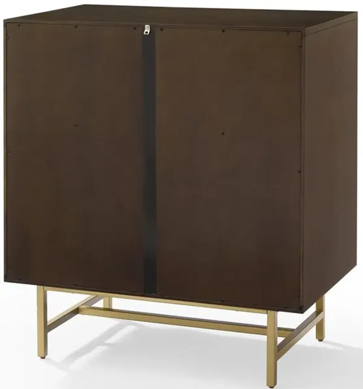 Crosley Furniture Blair Bar Cabinet Dark Brown/Gold