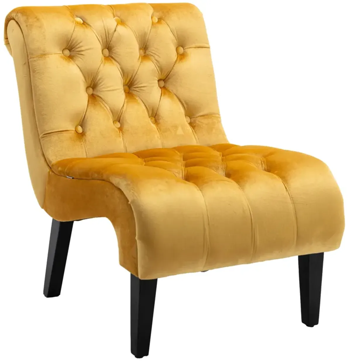 Merax Modern Velvet Armless Accent Chair