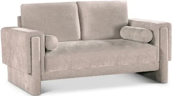 Meridian Furniture Madeline Beige Chenille Fabric Loveseat