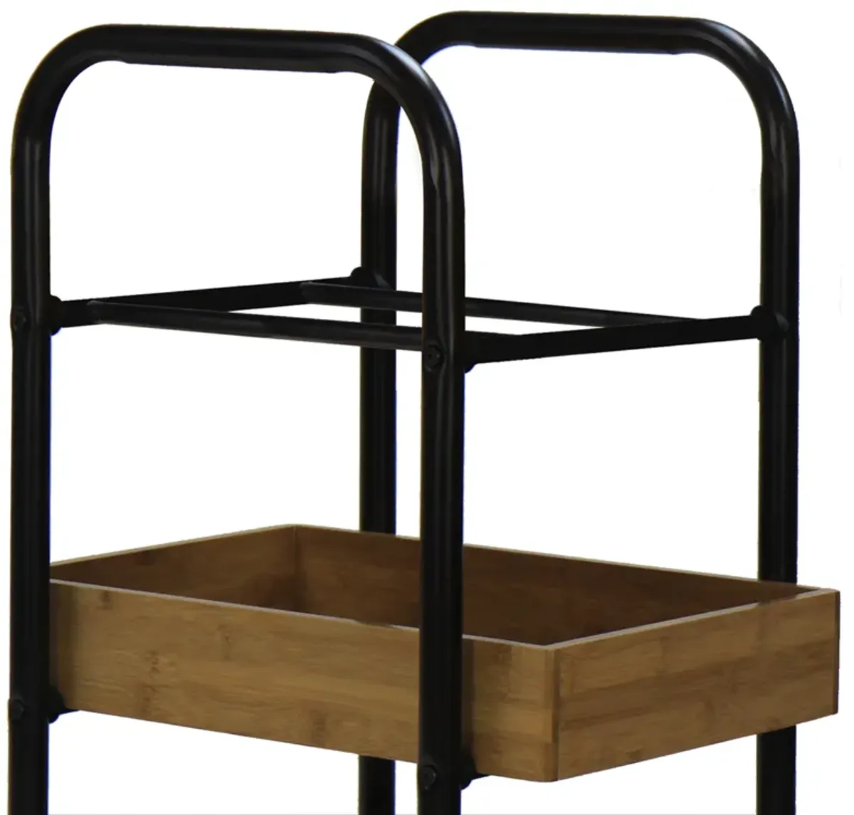 Oceanstar Portable Storage Cart with 3 Easy Removable Bamboo Trays