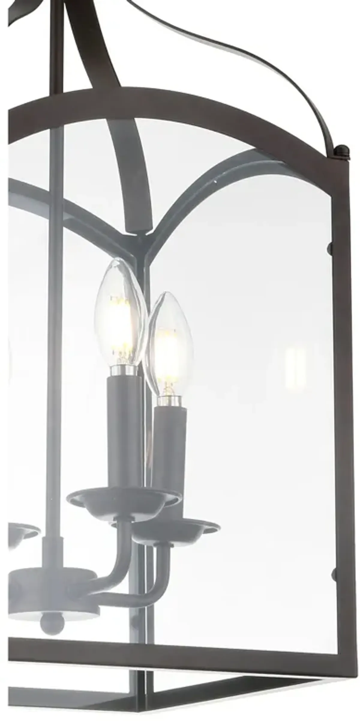 Ruth 4-light Traditional Classic Lantern Metal/Glass LED Pendant