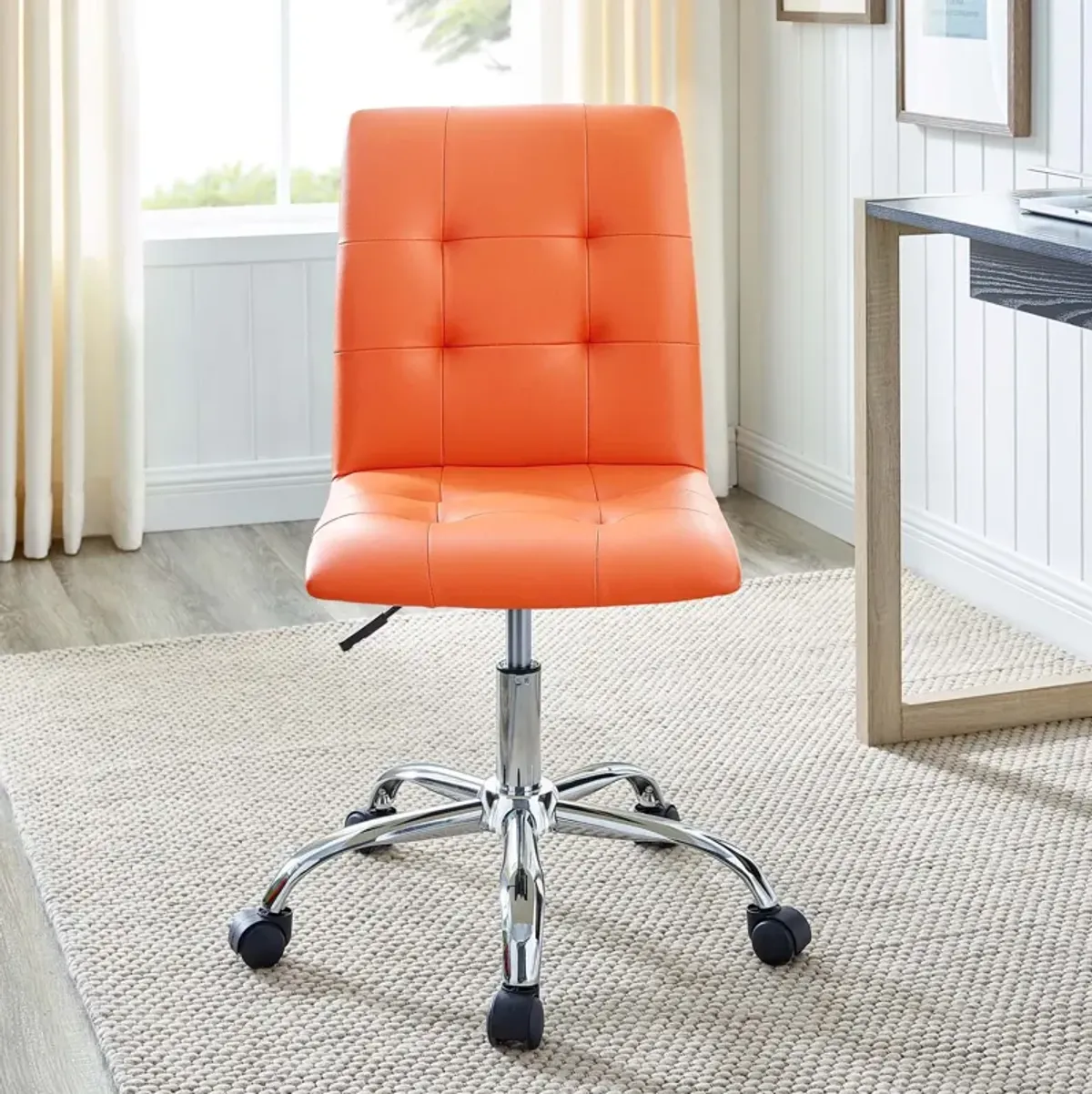 Modway Furniture - Prim Armless Mid Back Office Chair Orange