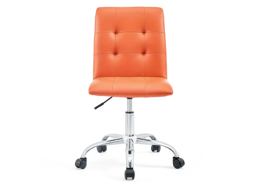 Modway Furniture - Prim Armless Mid Back Office Chair Orange