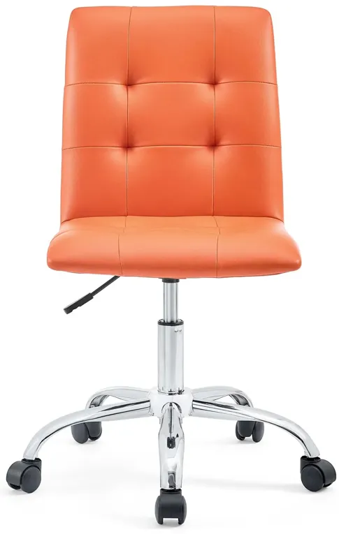 Modway Furniture - Prim Armless Mid Back Office Chair Orange