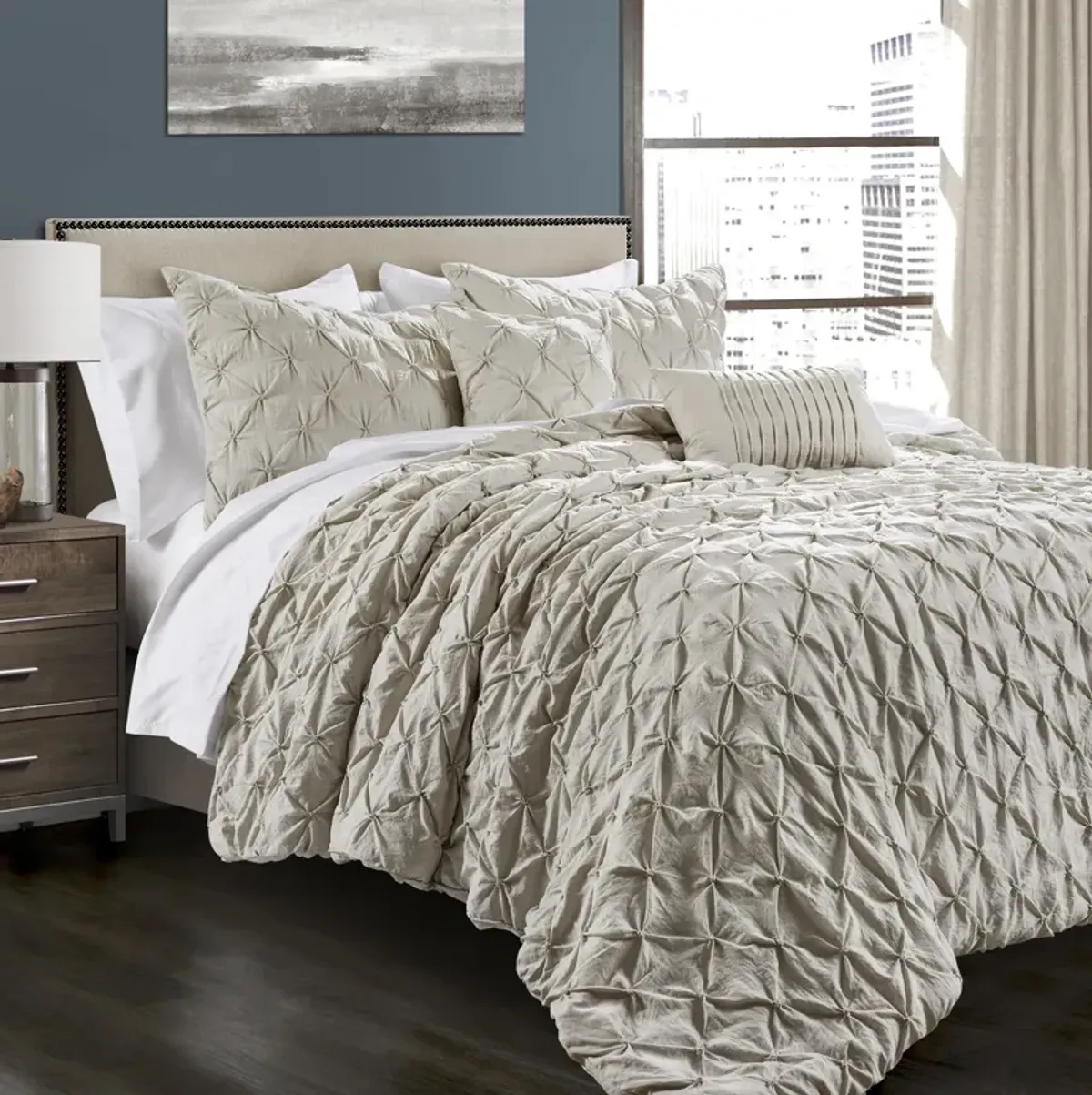 Ravello Pintuck Comforter 5-Pc Set