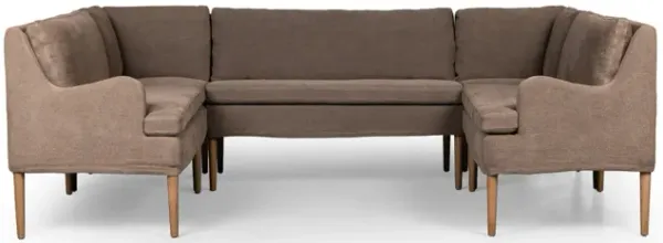 Aurelia 103" Broadway Coffee U-Shaped Dining Banquette