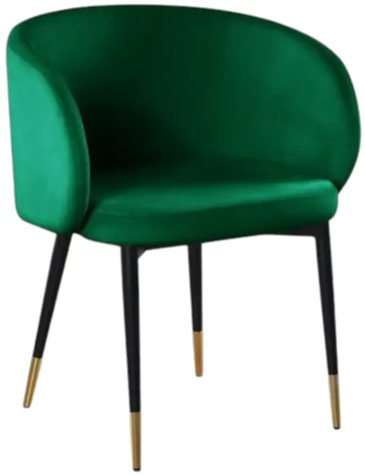 Hemingway Velvet Upholstered Side Chair in Green