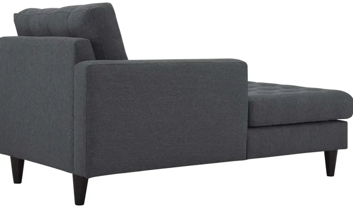 Modway Empress Mid-Century Modern Upholstered Fabric Corner Sofa In Oatmeal