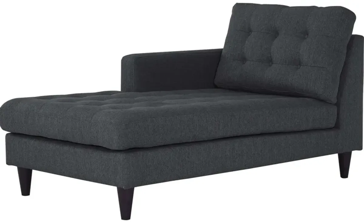 Modway Empress Mid-Century Modern Upholstered Fabric Corner Sofa In Oatmeal