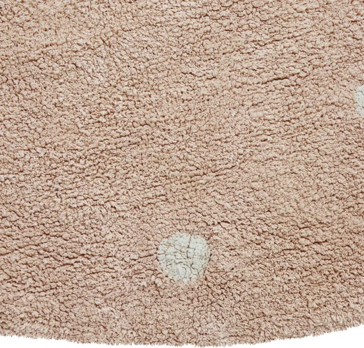 Washable rug Round Dot  Rose