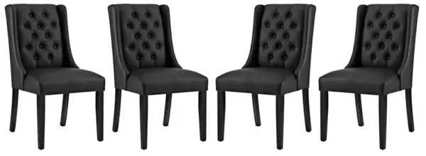 Baronet Dining Chair Vinyl Set of 4-Benzara