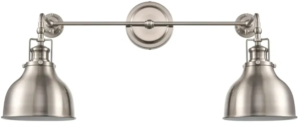 Skillet 12'' High 2-Light Silver Sconce