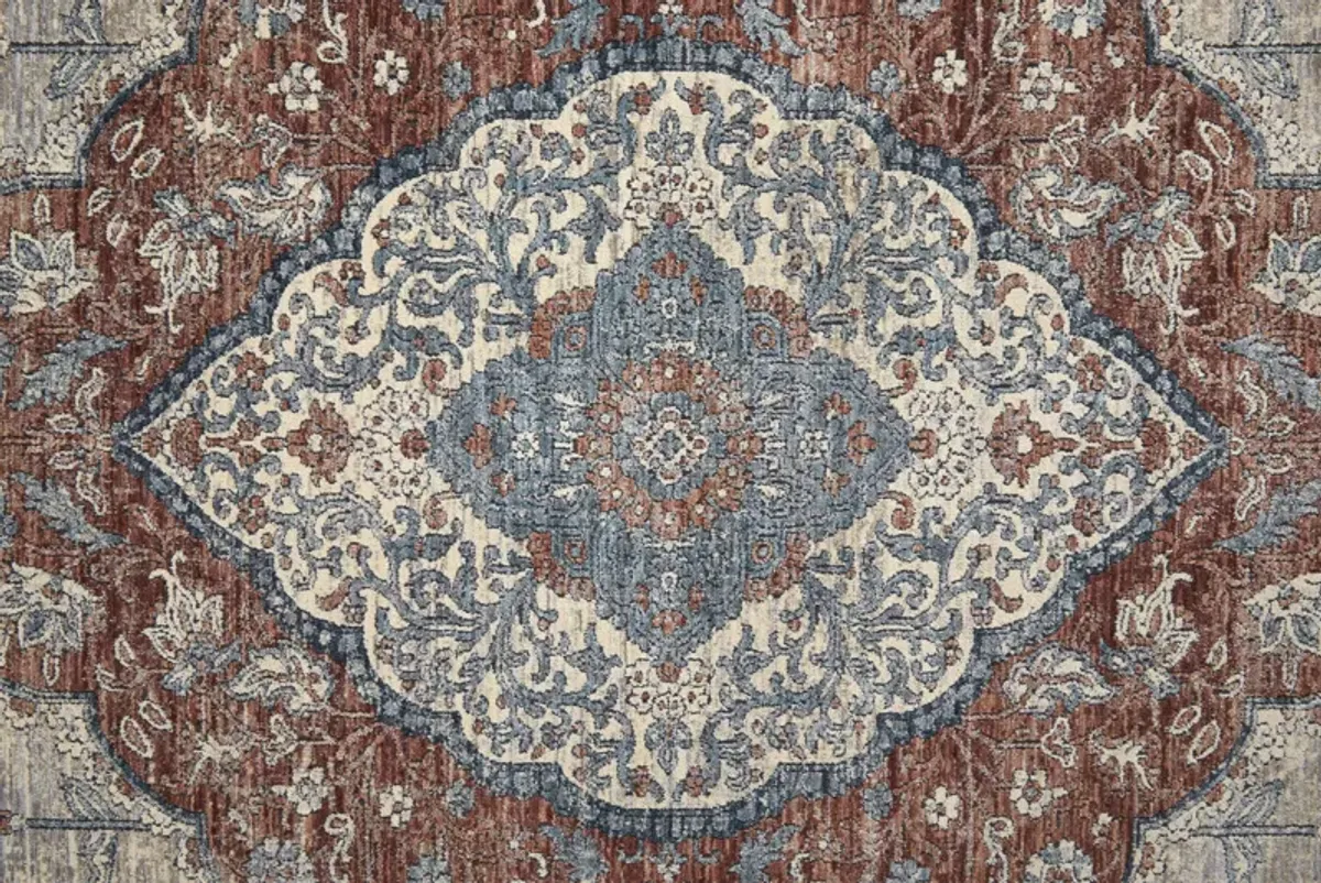 Marquette 39GRF Gray/Red/Blue 2'8" x 8' Rug