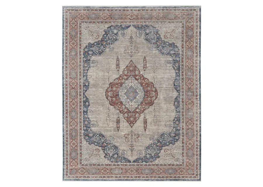 Marquette 39GRF Gray/Red/Blue 2'8" x 8' Rug