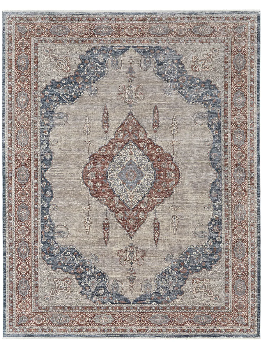 Marquette 39GRF Gray/Red/Blue 2'8" x 8' Rug