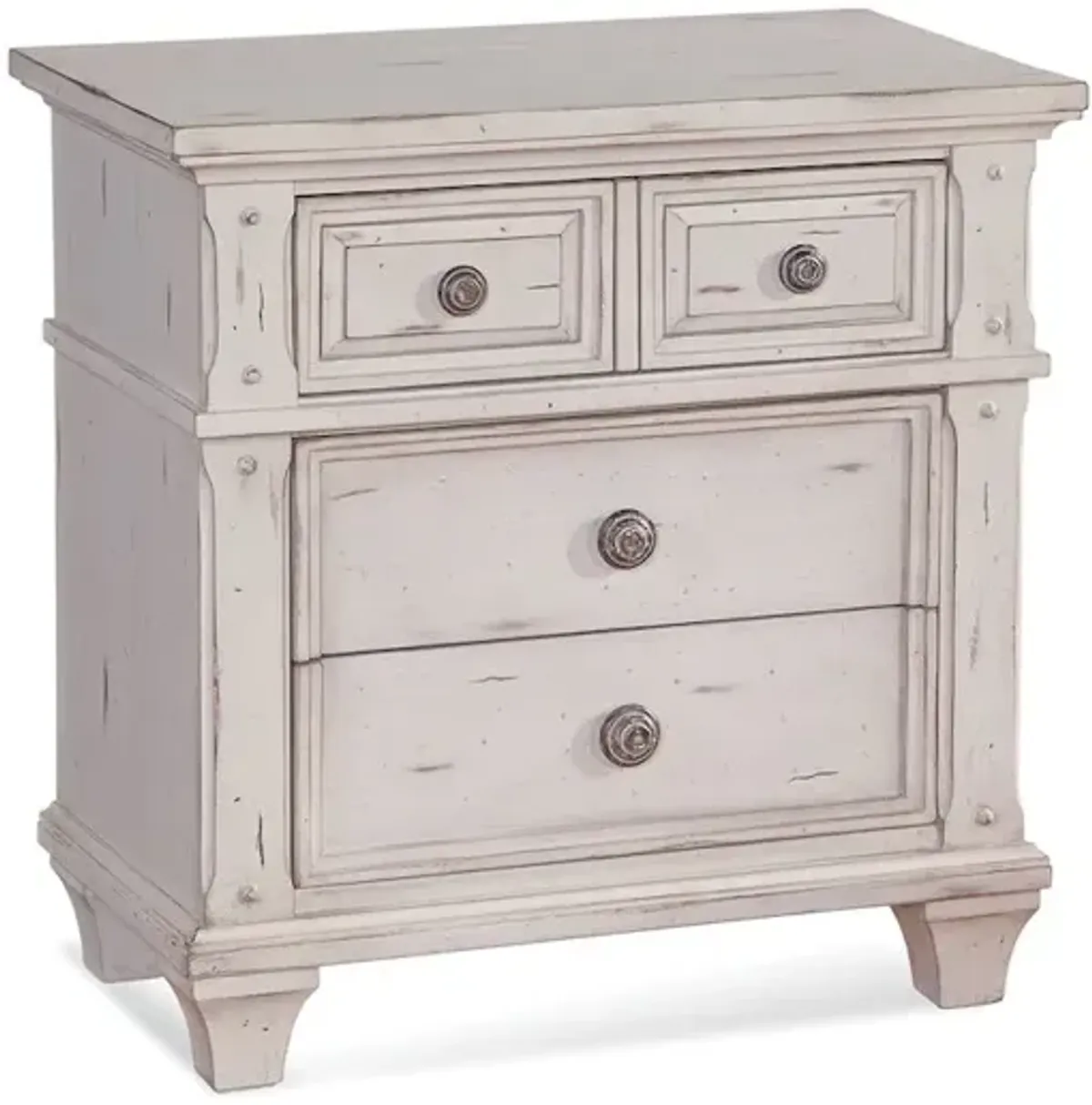 American Woodcrafters Sedona 3-Drawer Nightstand - Cobblestone White